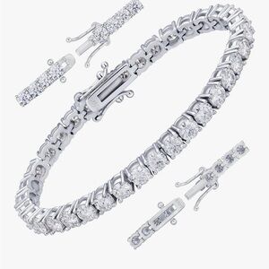 Elegant 925 Silver Moissanite Bracelet